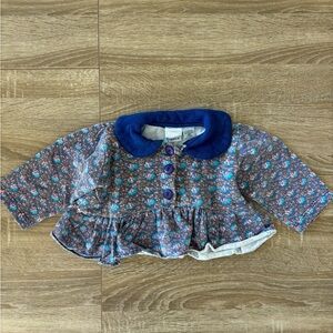 vintage Basics floral top with collar size 18 months